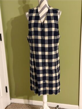 Vintage pendleton plaid wool sleeveless dress